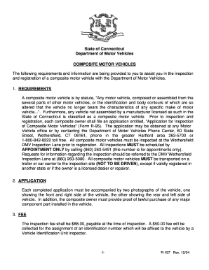 Connecticut Composite Motor Vehicle Online  Form