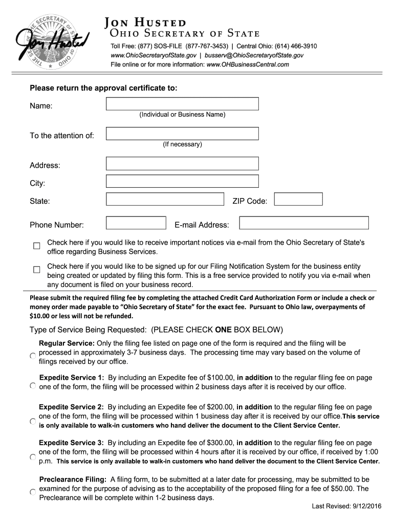  Ohio Form 561 Fill in 2014-2024
