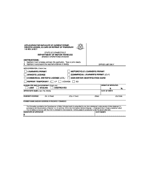 1 B License Form