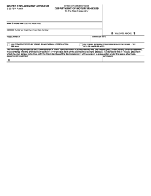 Ct No Affidavit  Form