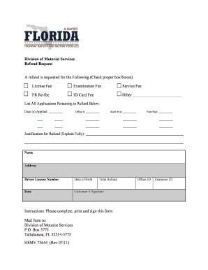 Motorist Division Services  Form