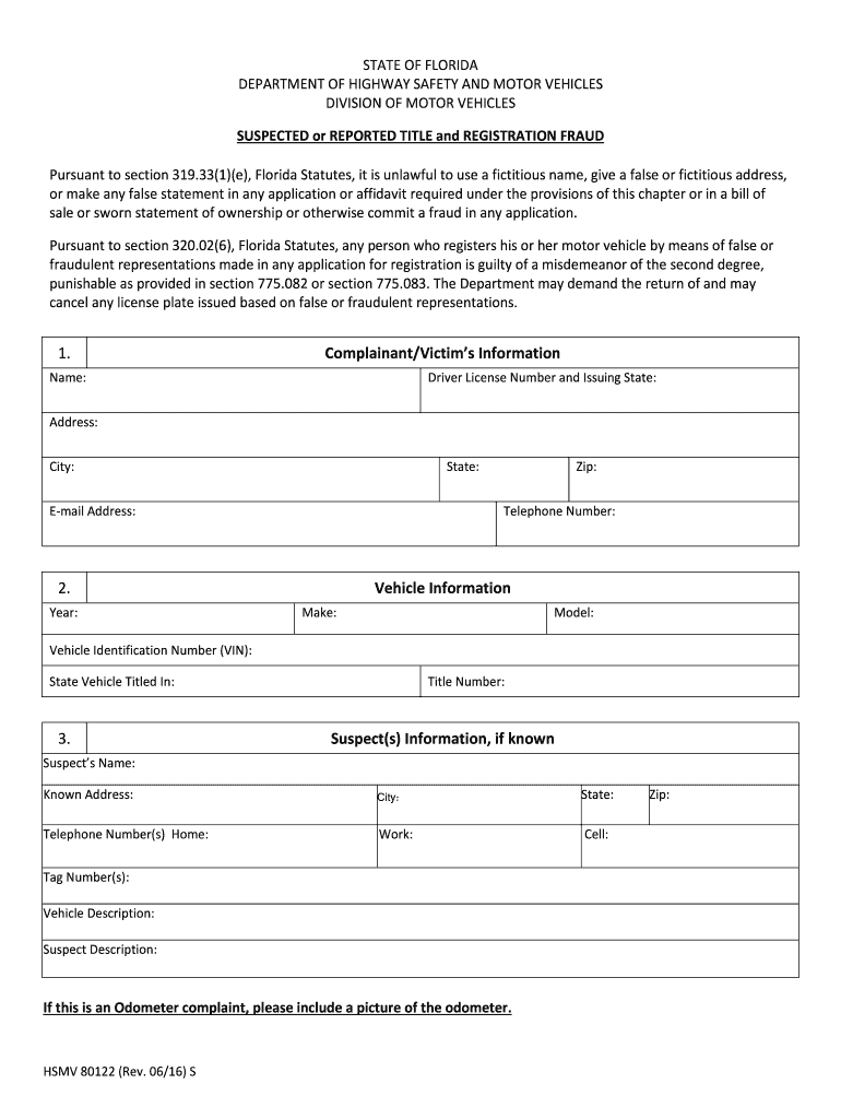 Get and Sign Reported Title 2016-2022 Form