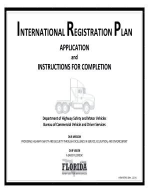 Florida International Registration Plan  Form