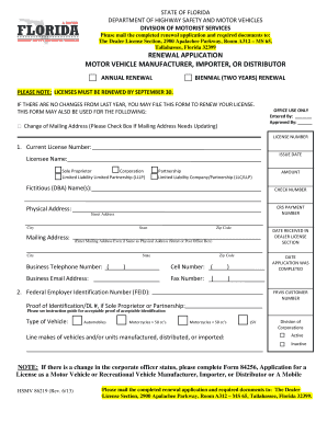 Renewal Motor Flhsmv  Form