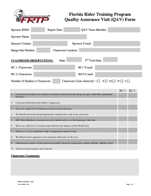 Fl Visit Qav  Form