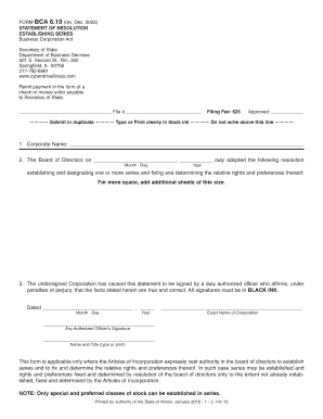 Of Resolution Illinois  Form