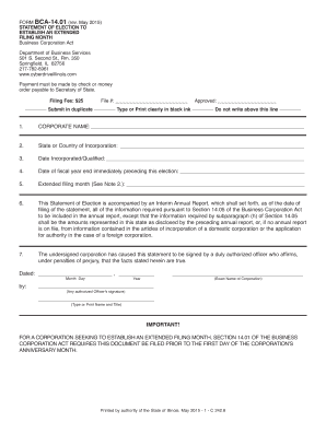 Il Election Extended Filing  Form