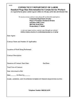 Connecticut Rate Determination Workers  Form