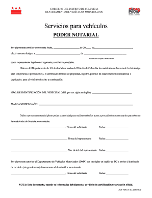 Dc Dmv Vspa 01  Form