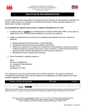 Get and Sign Adjudication Services Spanish DC DMV DC Gov  Form