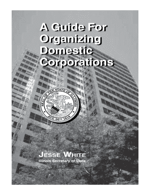  a Guide for Organizing Domestic Corporations  Illinois Secretary of 2016