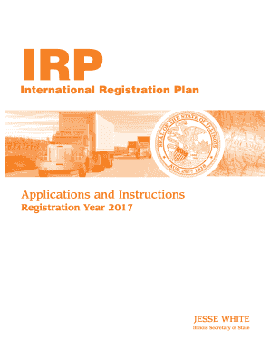 Get and Sign IRP Instruction Manual Illinois Secretary of State 2020-2022 Form