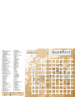 Maps of Downtown Springfield and the Springfield Area Illinois  Form