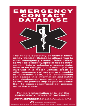  Il Emergency Contact Database 2014
