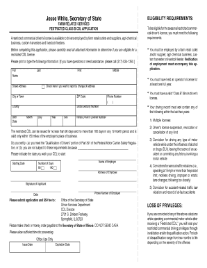 Illinois Class B  Form