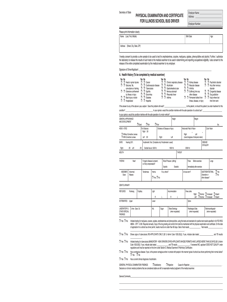 Il Physical School Form