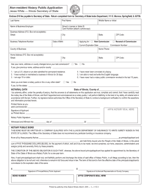  Non Resident Notary Public Application  Illinois Secretary of State 2016-2023