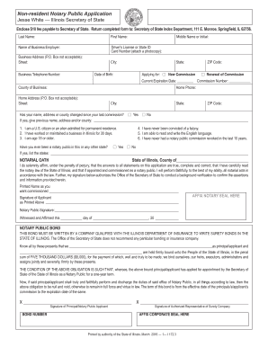  Non Resident Notary Public Application  Illinois Secretary of State 2016-2024