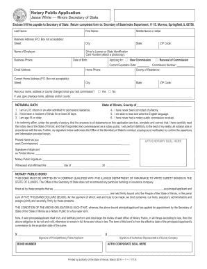  Notary Public Application  Illinois Secretary of State 2016-2024