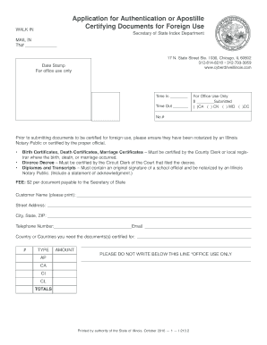  Application Apostille 2016