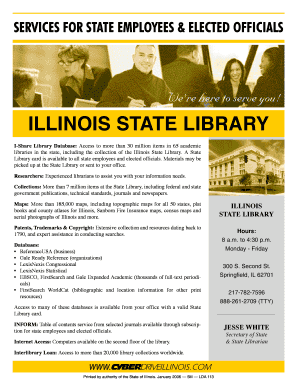 Illinois State Library Services for State Employees & Elected Officials  Form