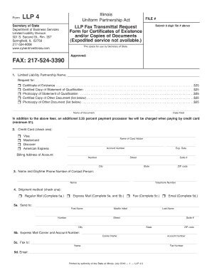  Il Fax Form 2016