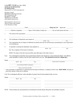 Articles of Revocation of Dissolution Illinois Secretary of State  Form