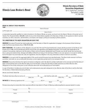 Loan Bond Form