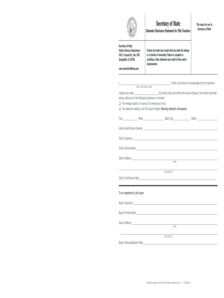 Get and Sign Illinois Vsd Form Printable 2016-2022