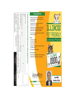 Get and Sign Illinois Pet Friendly Plates 2013-2022 Form