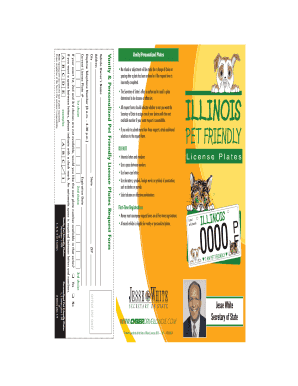  Illinois Pet Friendly Plates 2013-2024