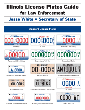 Il License Plates Law  Form