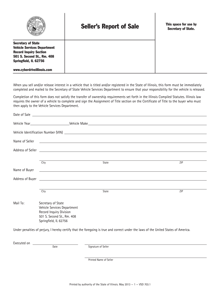 Get and Sign Certificate of Sale Illinois 2013-2022 Form