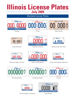 Dmv Illinois License Plates  Form