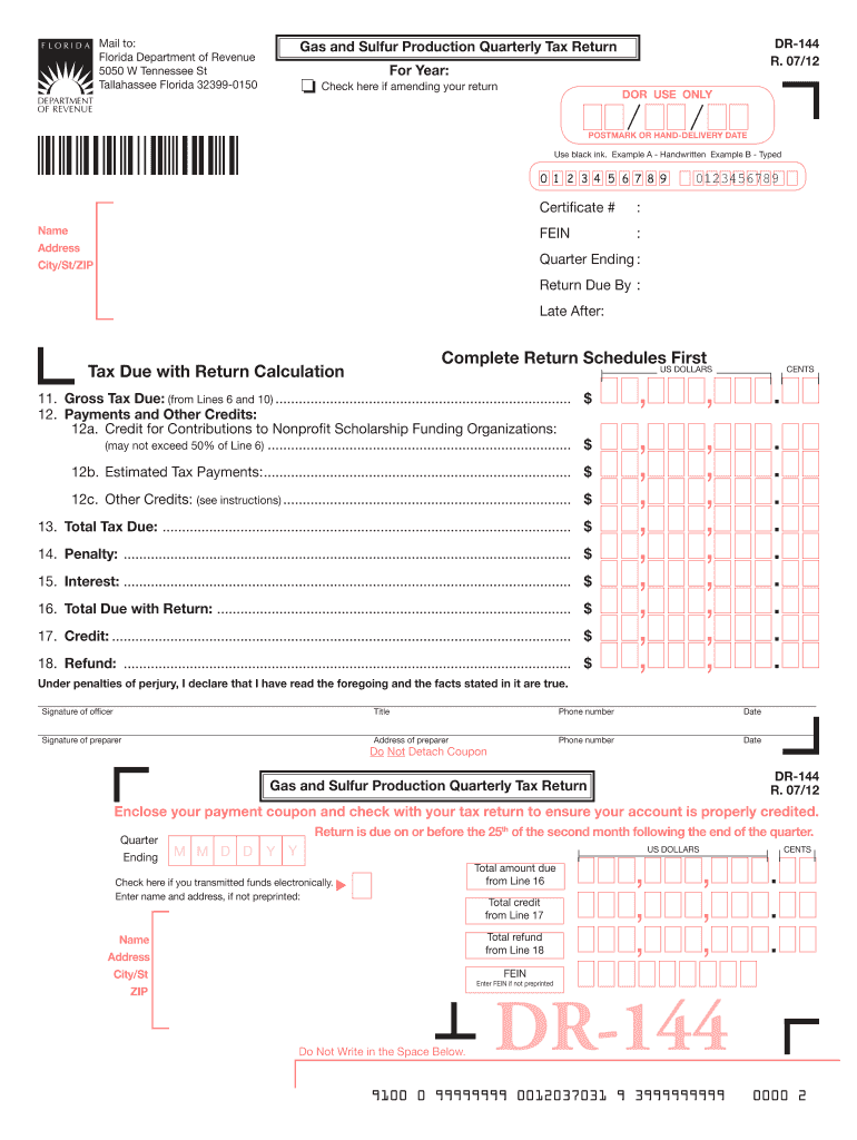  AGENDA FLORIDA DEPARTMENT of REVENUE Meeting Material 2012