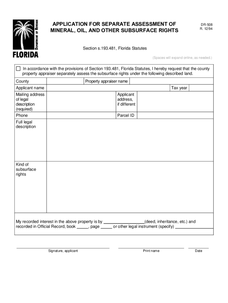 APPLICATION and RETURN for HIGH WATER RECHARGE CLASSIFICATION of LANDS  Form