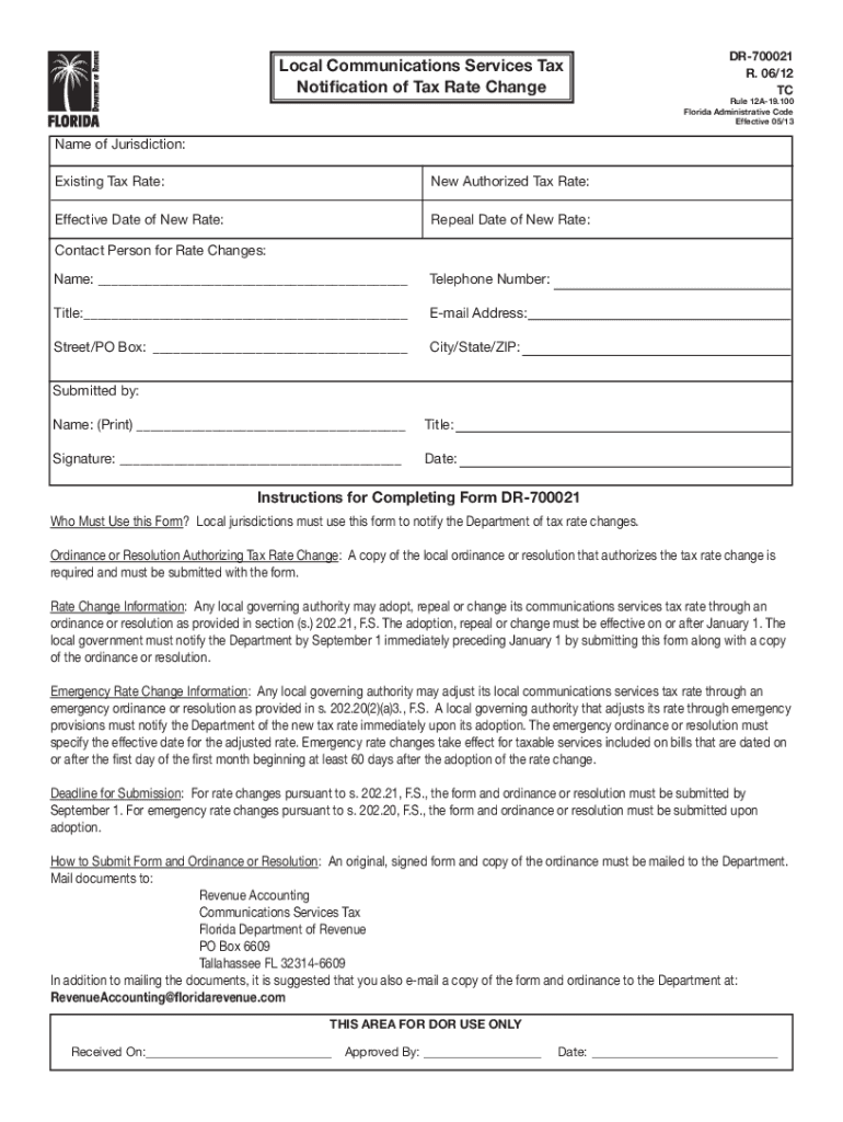 Communications Services Tax Brochure GT 800011  Form