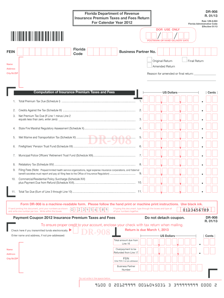  Form DR 908 2021