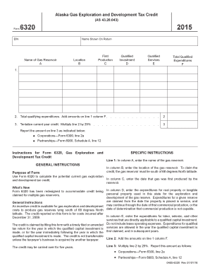  Alaska Gas Exploration and Development Tax CreditAS 2015-2024