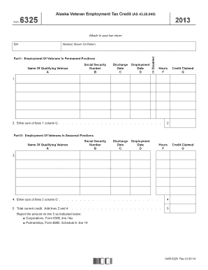  Alaska Veteran Employment Tax Credit as 43 20 048 6325010114 Veterans Alaska 2019-2024