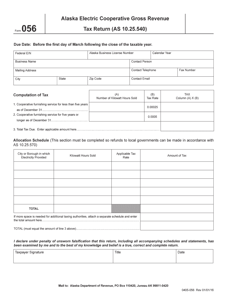 Tax Alaska  Form