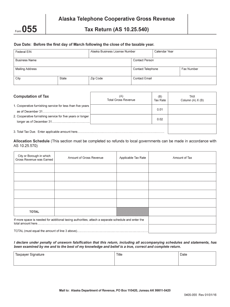 Tax Alaska  Form