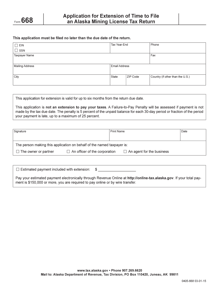 Alaska Extension Tax  Form