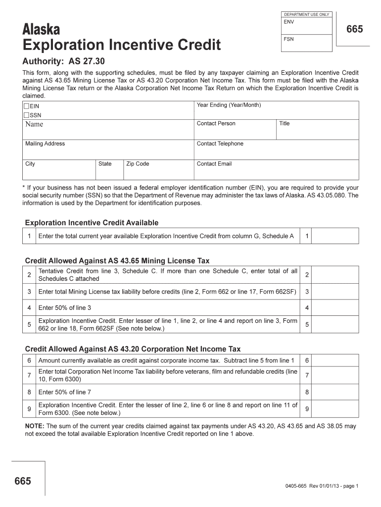 Get and Sign Corporate Income Tax Credits  Alaska Department of Revenue  Tax 2013 Form