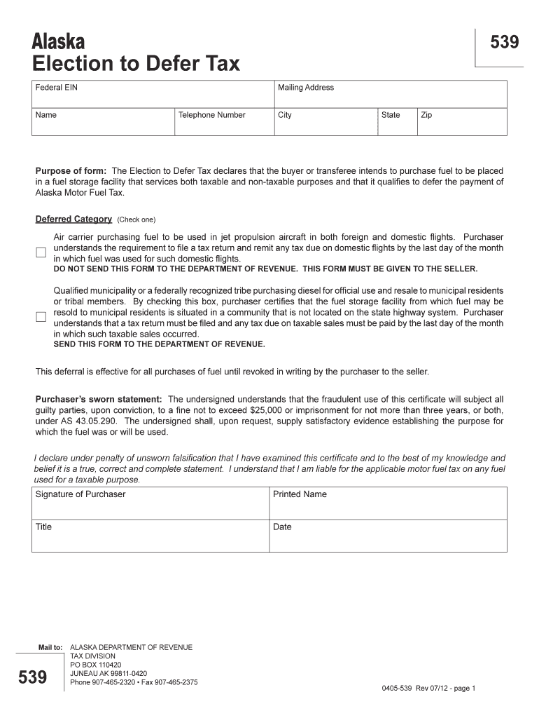 Tax Alaska  Form