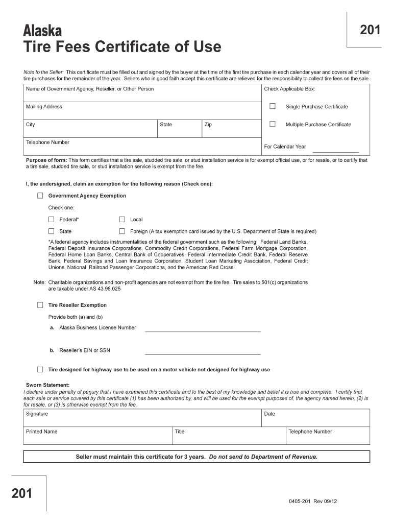 Tax Alaska  Form