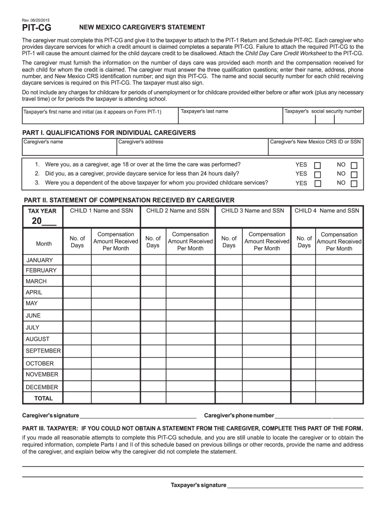  Pit Cg Form 2015