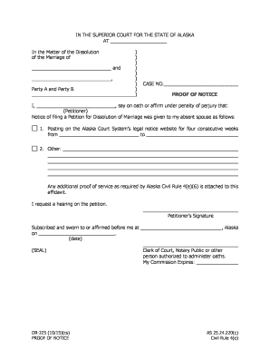 Alaska Dr 225 Form