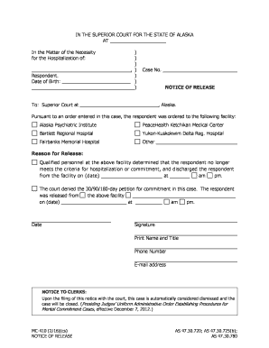 Alaska Mc 410  Form