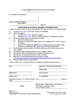 P 335 Alaska Court Records State of Alaska  Form